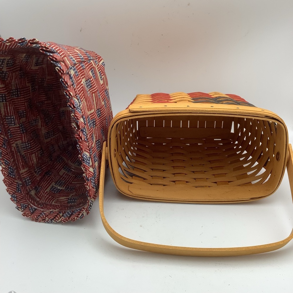 Vintage 1998 Longaberger 25th Anniversary Handled Basket - Picture 9 of 12